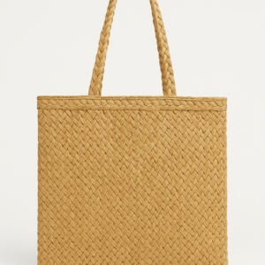 Tote Bag Raphia Tressé - Sac Cabas Été Artisanal
