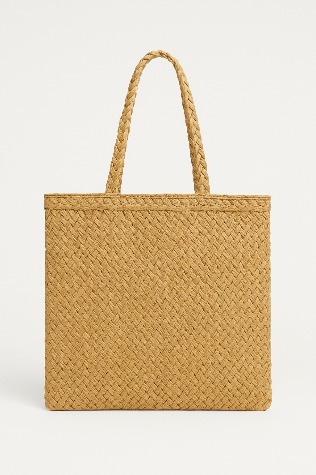 Tote Bag Raphia Tressé - Sac Cabas Été Artisanal